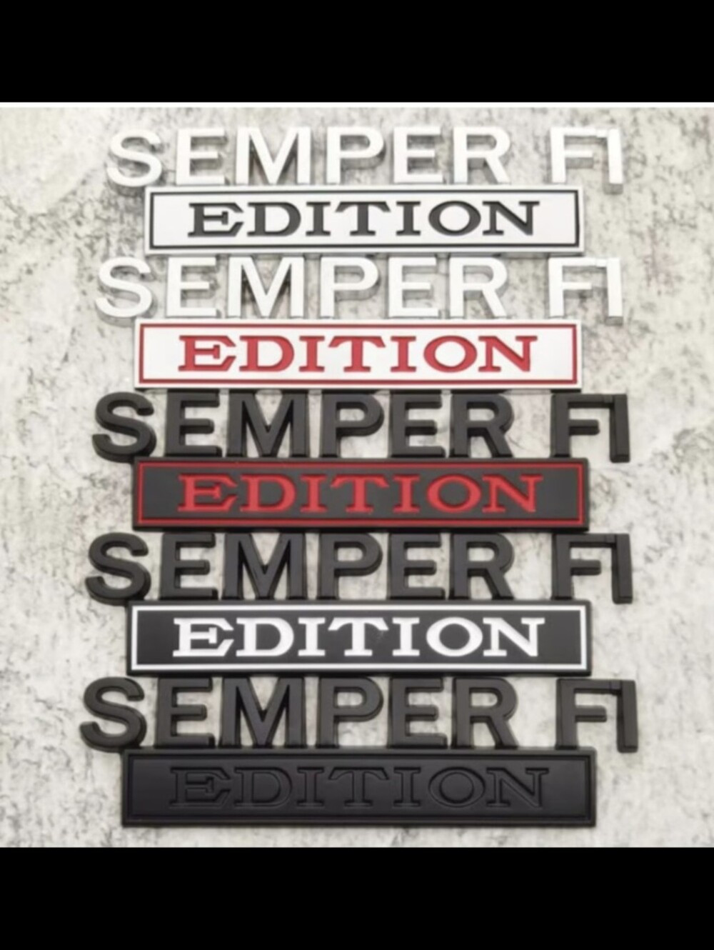 USMC Semper Fi Edition Badge Emblem Adhesive Back For Vehicle Laptop Tablet